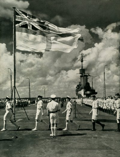 Britische Matrosen auf dem Deck eines Flugzeugträgers, Zweiter Weltkrieg, ca. 1943 von Unbekannt