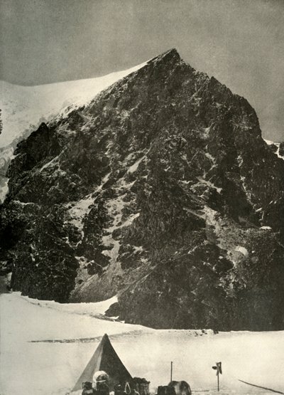 Lager am 17. Dezember am Ferrar-Gletscher unterhalb des Sentinel Rock, 1908, 1909 von Unbekannt