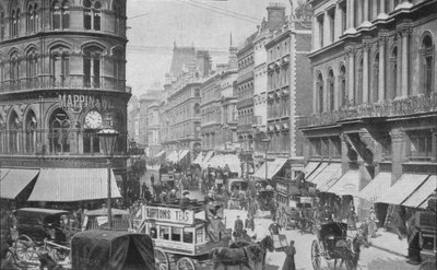 Cheapside vom Mansion House, City of London von Unbekannt