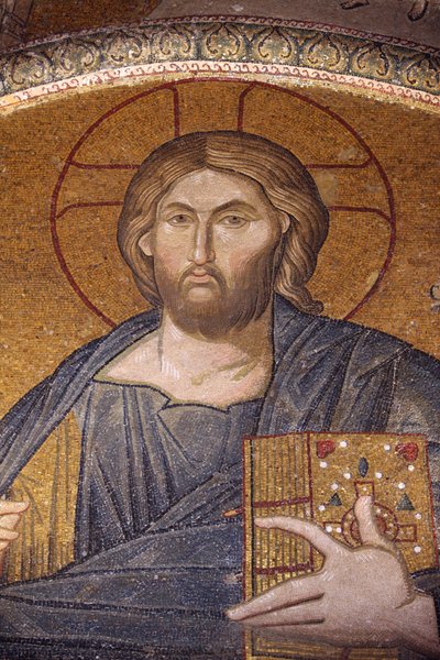 Chora-Kirche-Museum: Jesus Pantokrator Mosaik, Istanbul, Türkei von Unbekannt