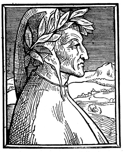 Dante Alighieri 1265-1321, italienischer Dichter, 1521 von Unbekannt