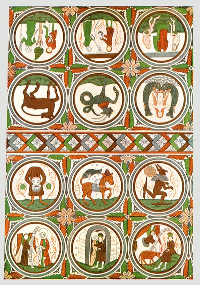 Dekoration in der Stora Råda alten Kirche, Västra Götaland, Schweden, 1928 von Unbekannt