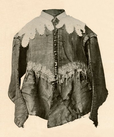 Wams aus schwarzer Seide mit Galonspitzen und silbernen Agraffen, 17. Jahrhundert, 1937 von Unbekannt