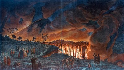 Ausbruch des Vesuvs, 1776 von Unbekannt