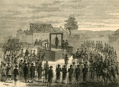 Hinrichtung von Lord Ferrers in Tyburn, 1760, um 1876 von Unbekannt