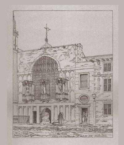 Außenansicht der Guildhall Chapel, 1815 von Unbekannt