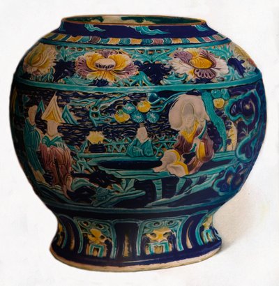 Fahua-Topf mit durchbrochenem Design, das die Acht Daoistischen Unsterblichen zeigt, ca. 1550 von Unbekannt