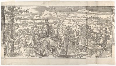 Fest des Neumondes aus dem Fries Ces Moeurs et fachons de faire de Turcz Customs ..., 1553 von Unbekannt