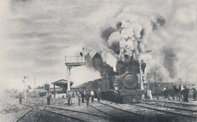Erster Zug der Interkolonialen Eisenbahn verlässt Kalgoorlie, 1923 von Unbekannt