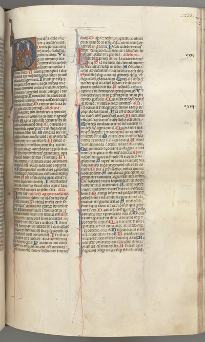 Fol. 233r, Psalm 109, historisierte Initiale D, Gott der Vater und der Sohn..., ca. 1275-1300 von Unbekannt