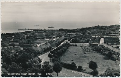 Folkestone von Dover Hill, spätes 19. - frühes 20. Jahrhundert von Unbekannt