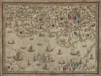 Festungen Zeelandia und Provintia und die Stadt Tainan, 19. Jahrhundert von Unbekannt