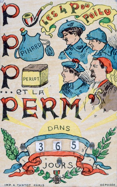 Französische Postkarte aus dem Ersten Weltkrieg, 1914-1918 von Unbekannt