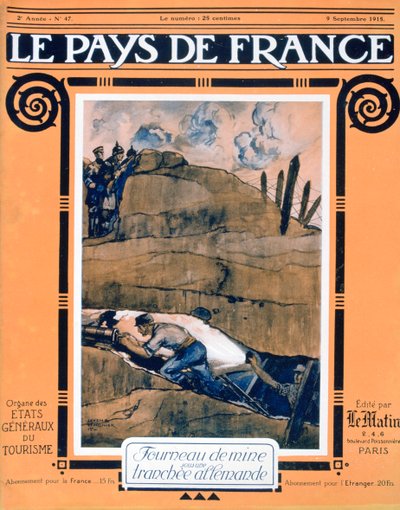 Titelseite von Le Pays de France, 9. September 1915 von Unbekannt
