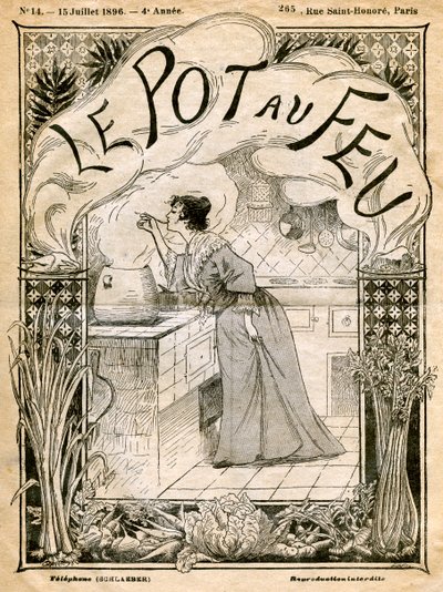 Titelseite von Le Pot au Feu, 15. Juli 1896 von Unbekannt