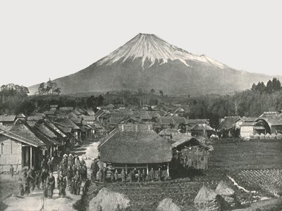 Fujiyama, der heilige Berg, vom Dorf Jedzumi, Japan von Unbekannt