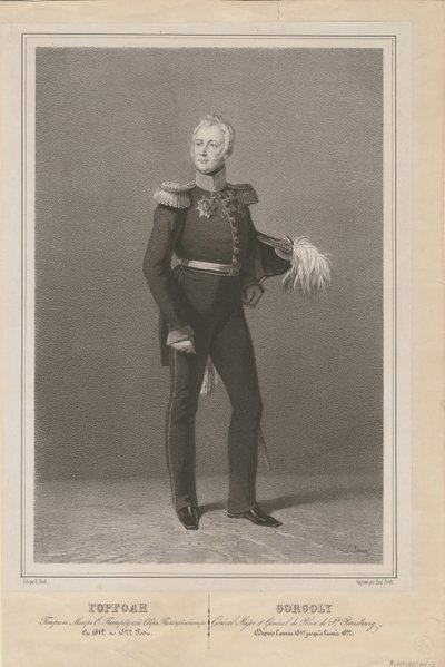 General Iwan Sawwitsch Gorgoli, Chef der Polizei von St. Petersburg, 1822 von Unbekannt