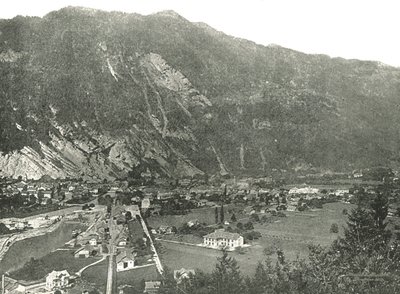 Gesamtansicht der Stadt Interlaken, Schweiz von Unbekannt
