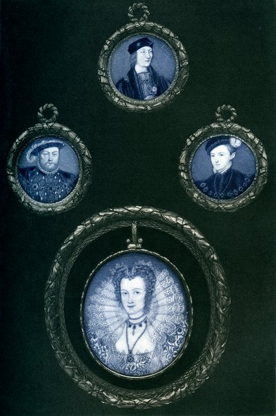 Heinrich VII., Heinrich VIII., Eduard VI., Elisabeth I., 16. Jahrhundert, 1896 von Unbekannt