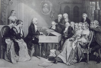 Hauskonzert bei der Familie Mozart in Wien, 19. Jahrhundert von Unbekannt