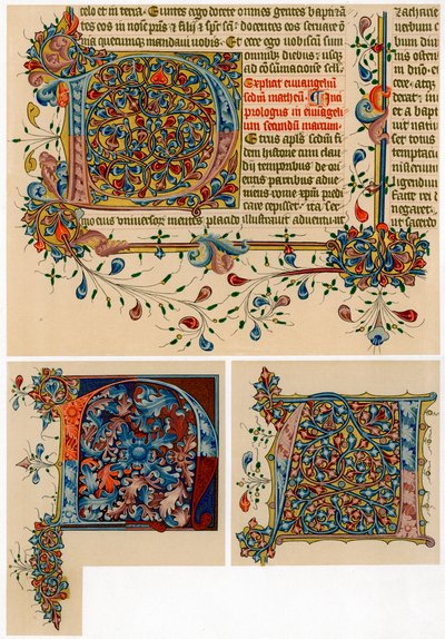 Illuminierte Initialbuchstaben, 1405-1415 von Unbekannt