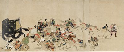 Illustrierte Geschichte des Heiji-Bürgerkriegs Der kaiserliche Besuch in Rokuhara 3 Schriftrollen, 13. Jahrhundert von Unbekannt