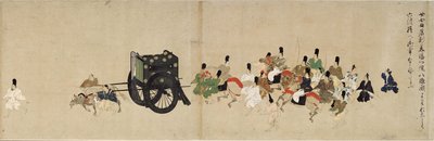 Illustrierte Geschichte des Heiji-Bürgerkriegs Der kaiserliche Besuch in Rokuhara, 5. Schriftrolle, 13. Jahrhundert von Unbekannt