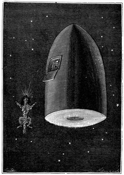 Illustration aus De la Terre à la Lune von Jules Verne, 1865 von Unbekannt