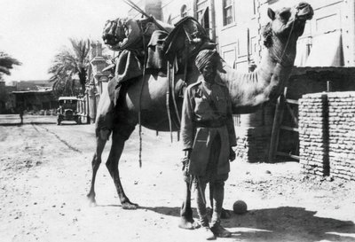 Indischer Kamelreiter, Bagdad, 1918 von Unbekannt
