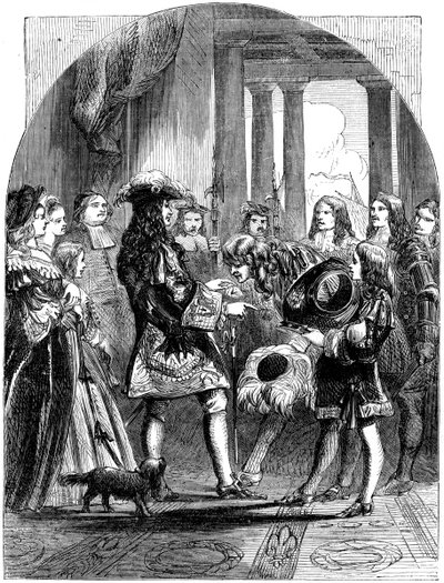 Jakob II. verabschiedet sich von Ludwig XIV. von Frankreich, 1689 von Unbekannt
