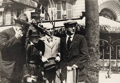 Jean Cocteau, Manuel Ortiz de Zárate, Henri-Pierre Roché, Marie Vassilieff, Max..., 1916 von Unbekannt