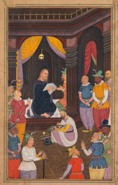 Jesus wird von König Abgars Maler dargestellt, aus einem Mirat al-quds..., 1602-1604 von Unbekannt