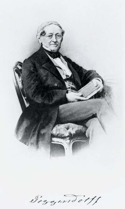 Johann Christian Poggendorf, deutscher Physiker, Mitte des 19. Jahrhunderts von Unbekannt