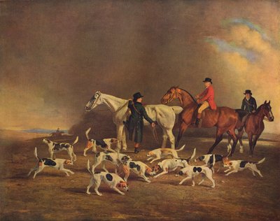 John Powlett und seine Hunde, ca. 18. bis 19. Jahrhundert, 1929 von Unbekannt