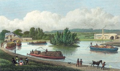 Kreuzung des Regents Canal am Paddington Basin, London, 1828 von Unbekannt