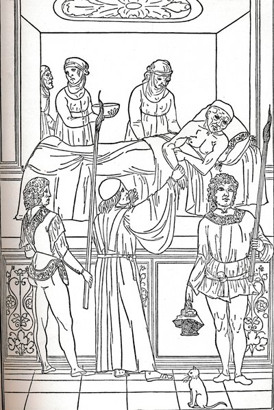 Fasciculus Medicinae, Venedig, 1493, Die Behandlung der Pest, ca. 1493 von Unbekannt
