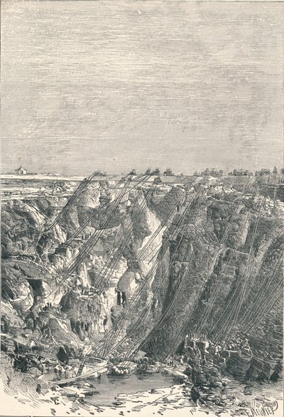 Kimberley: Aussehen der Diamantenmine im Jahr 1880, 1896 von Unbekannt
