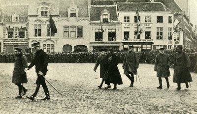 König Georg V. in Furnes, Belgien, Erster Weltkrieg, 4. Dezember 1914, 1920 von Unbekannt