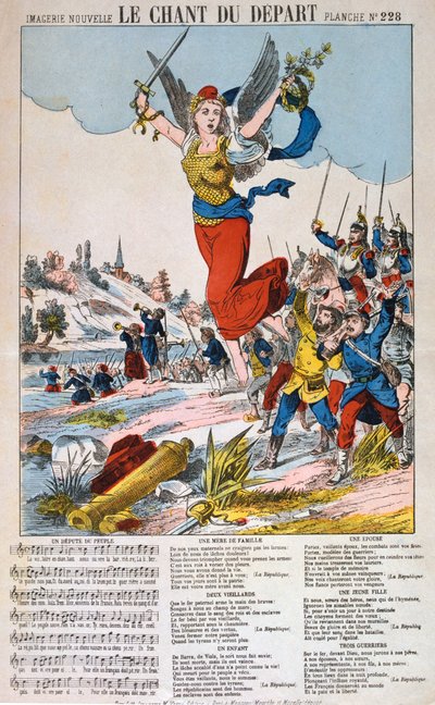 Le Chant du Départ, Liedblatt, Deutsch-Französischer Krieg, 1870-1871 von Unbekannt