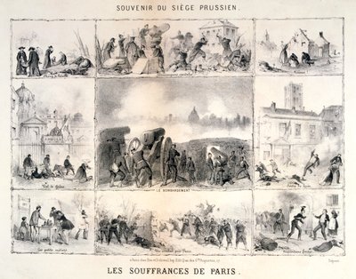 Les Souffrances de Paris, 1870-1871 von Unbekannt