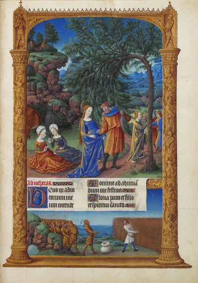 Les Très Riches Heures des Herzogs von Berry, Folio 57r - Die Flucht nach Ägypten von Unbekannt