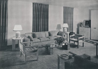 Wohnzimmer in der Wohnung von Samuel A. Marx, 1942 von Unbekannt