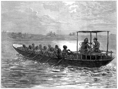 Livingstone und Stanley auf dem Weg vom Ujiji zum Rusizi-Fluss, 1871 von Unbekannt