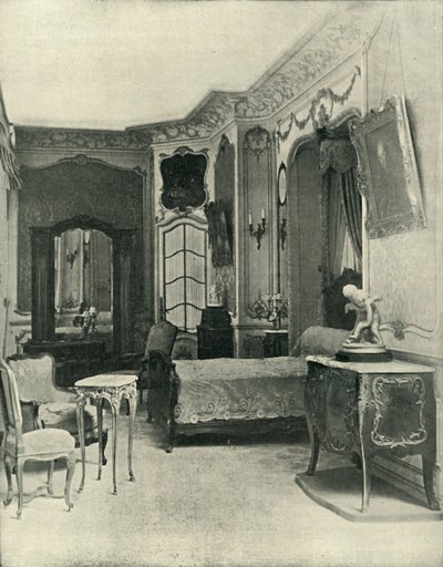 Schlafzimmer von Louis XV., ausgeführt von Maison Soubrier, 1903 von Unbekannt