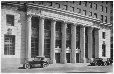 Haupteingang zur Bank von Italien, Los Angeles, Kalifornien, 1924 von Unbekannt