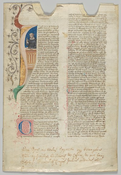 Manuskriptblatt, italienisch von Unbekannt