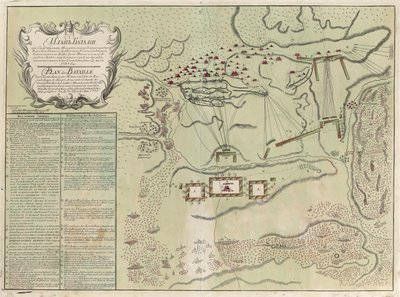 Karte der Schlacht von Savuchny, 1739-1740 von Unbekannt