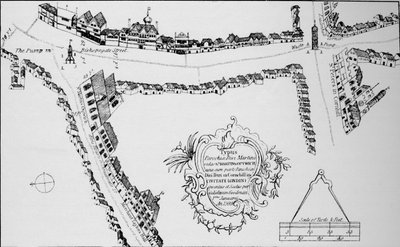 Karte von Bishopsgate, City of London von Unbekannt