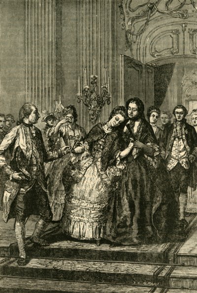 Marie Antoinette nimmt Abschied von der Mutter, 1770, 1890 von Unbekannt