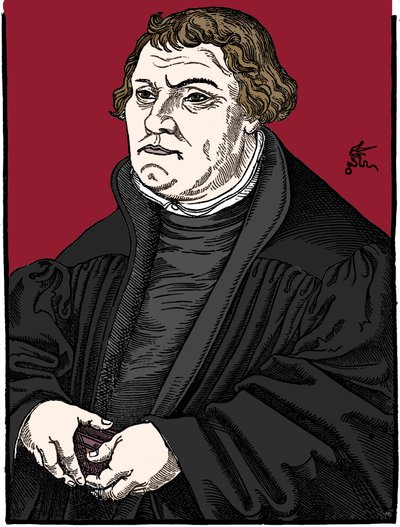Martin Luther, deutscher protestantischer Reformator, 1546 von Unbekannt